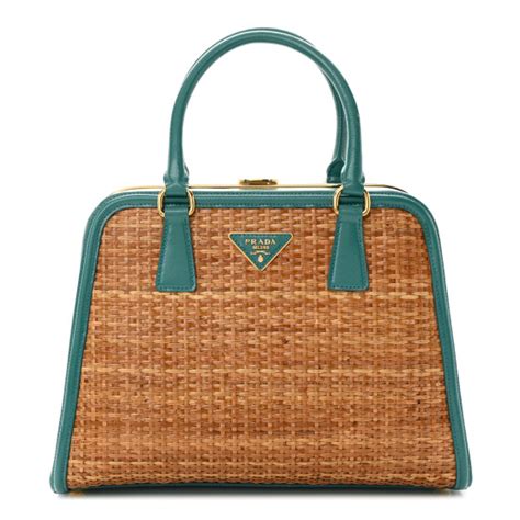 prada pyramid|PRADA Midollino Saffiano Pyramid Bag Naturale Turquoise .